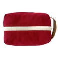 thumbnail image 1 of Bolsa de maquillaje pequeña para viajes de lona, bolsa de cosméticos, bolsa de artículos de tocador para mujeres y niñas, regalo portátil rojo, 1 of 6