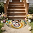 thumbnail image 5 of Deeceymbur Semi Circle Absorbent Waterproof Door Mat for Inside Front Door Entryway Rug Non Slip Back Washable Decor Carpet Kitchen Bathroom Living Room, 5 of 6