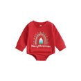 thumbnail image 1 of Faithtur Barboteuse Décontractée Printemps Automne pour Bébés Filles Manches Longues Col Rond Imprimé Arc-en-Ciel, 1 of 9
