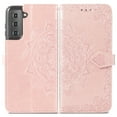 thumbnail image 2 of SaniMore for Samsung Galaxy S22 Plus 6.6" 2022 Wallet Case Embossed Mandala PU Leather Flip Protection Wrist Strap Credit Card Holder Pocket Kickstand Shockproof Case for Galaxy S22 Plus, Rosegold, 2 of 11