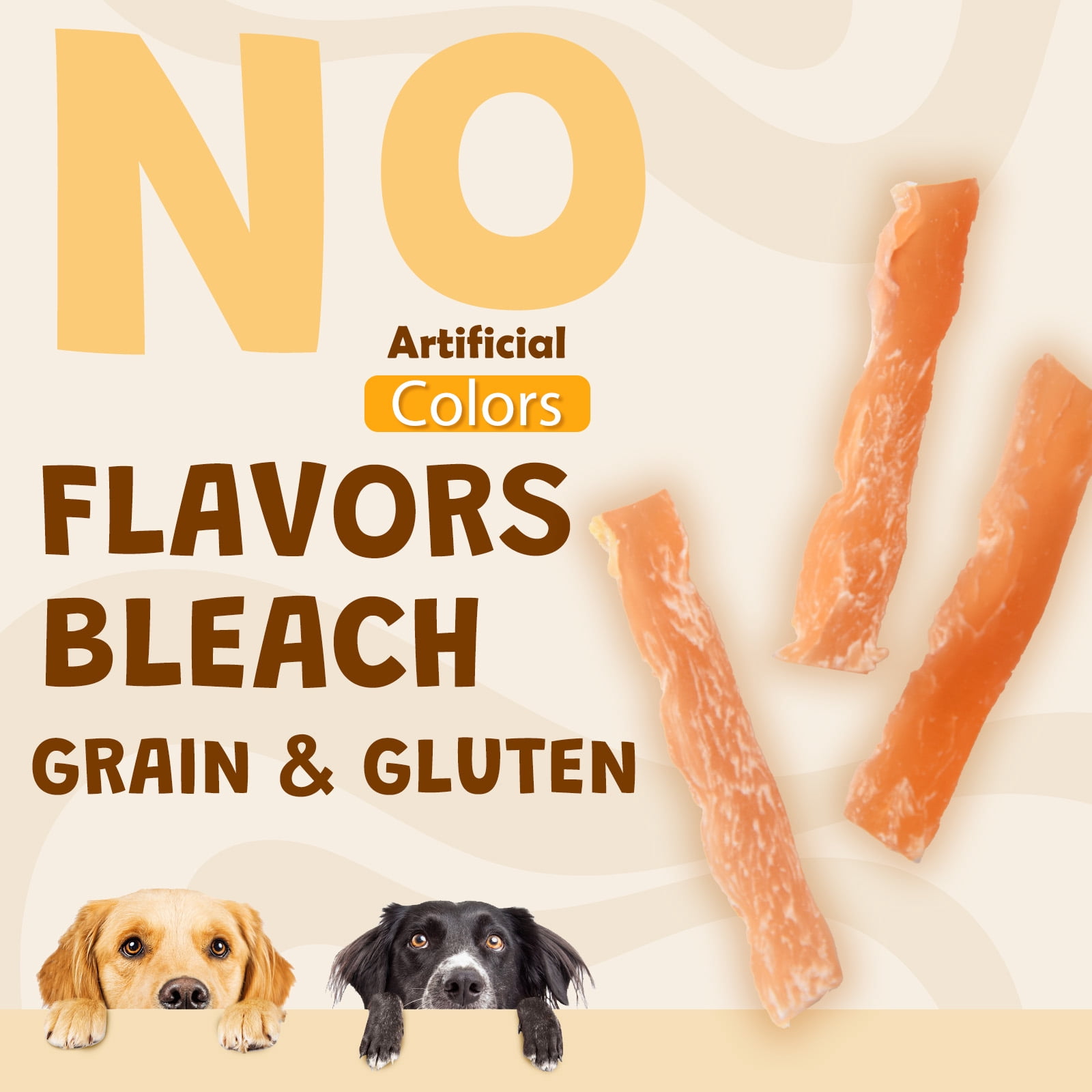 (3 pack) ASMPET Chicken Jerky Dog Treats, Mini Chicken Strips, Rawhide Free Training Treats for Cats and Small Dogs,11oz