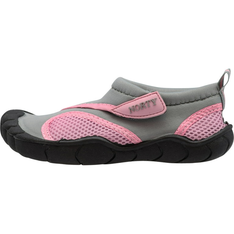 NORTY Girls Water Shoes Child Female Lake River Shoes Grey Pink 12