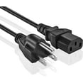 thumbnail image 3 of Standard 6ft AC Power Cord Cable, 3-Prong Replacement Power Cable for Computers, Printers, Monitors, Laptops, and Electronics, 3 of 3