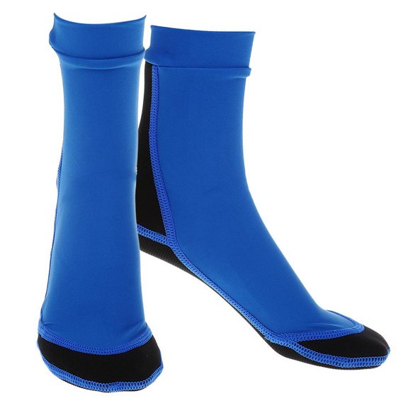 Greeniant Calcetines de buceo de 1,5 mm Natación Snorkel Zapatos Neopreno Surf Deportes acuáticos Azul L macho