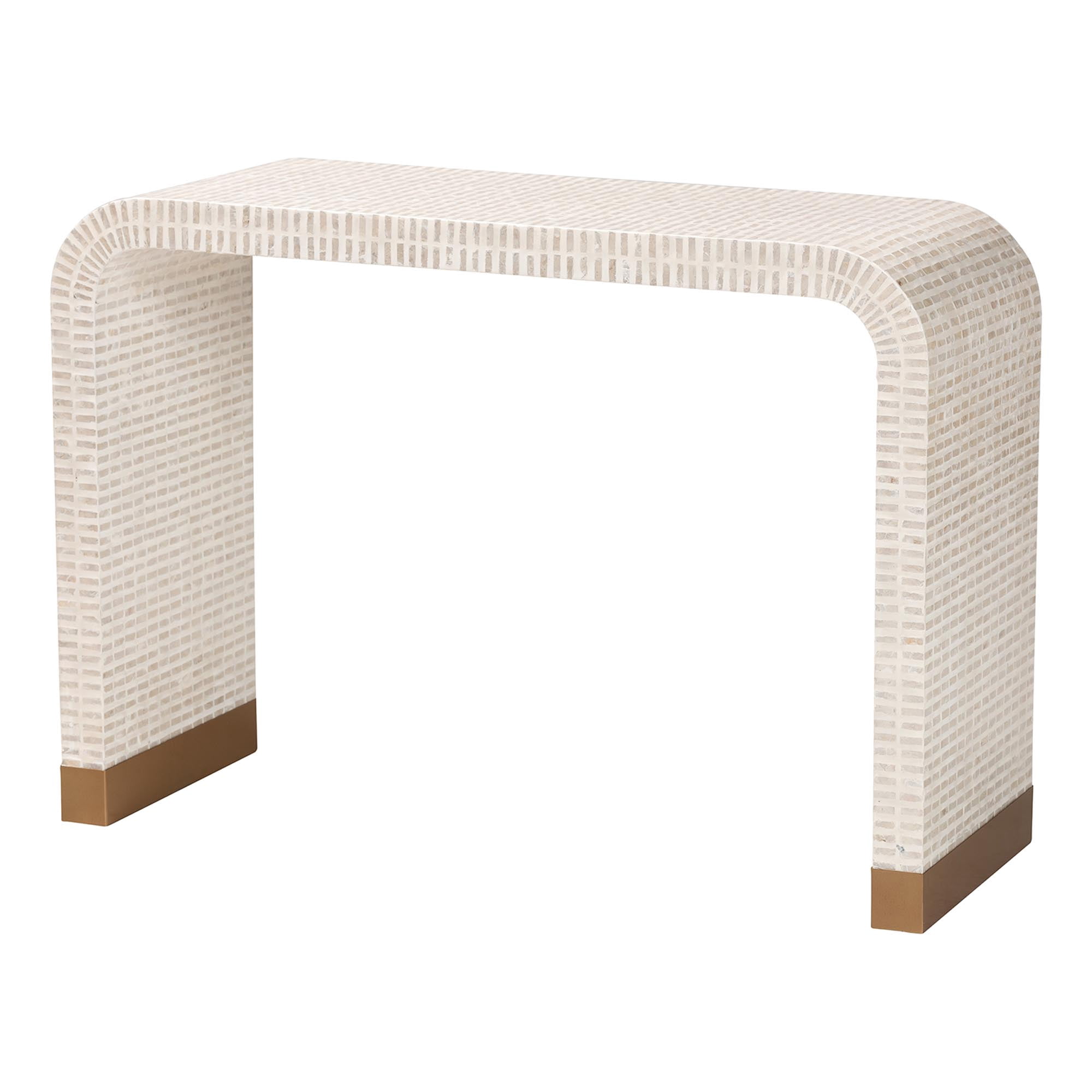bali & pari Carlyn Coastal Console Table, Beige