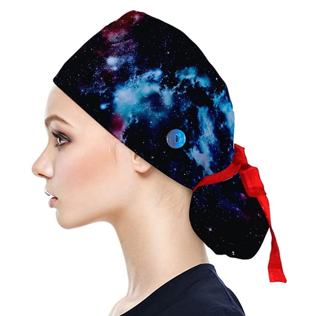 Kelon Baseball Caps On Sale Muslim Hat Scrub Cap With Buttons Print Bouffant Hat For Womens and Mens