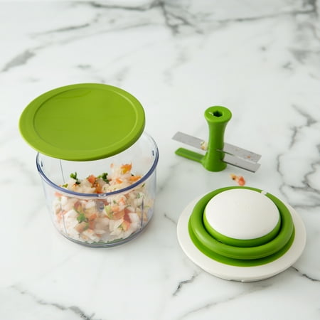 Chef'n VeggiChop Hand-Powered Food Chopper, Arugula