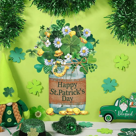 Dvkptbk St Patricks Day Welcome Door Sign St Patricks Day Door Decorations Saint Patricks Day Decorations for The Home St Patricks Day Door Hanger Cottages St Patrick St Patricks Day Decorations