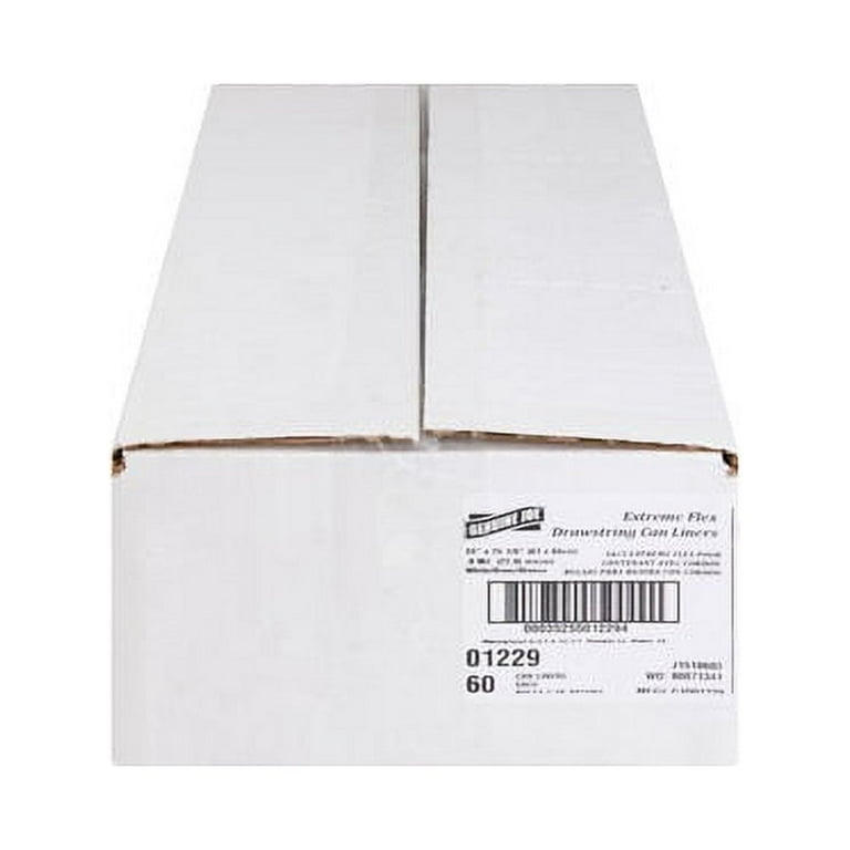 Genuine Joe Flexible Drawstring Trash Can Liners - Small Size - 13 gal Capacity - 24 Genuine Joe Flexible Drawstring Trash Can Liners - Small Size - 13 gal Capacity - 24