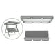 thumbnail image 5 of Juego de Cojines para Columpio de Patio Columpios asientos toldos Accesorios para Muebles Exteriores  gris shamjiam Toldo abatible, 5 of 7