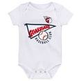 thumbnail image 3 of Newborn & Infant Red/White/Heather Gray Cleveland Guardians Biggest Little Fan 3-Pack Bodysuit Set, 3 of 4
