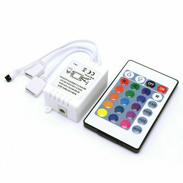 RGB Control Box + 24 keys IR Remote Controller For 3528 5050 12V LED
