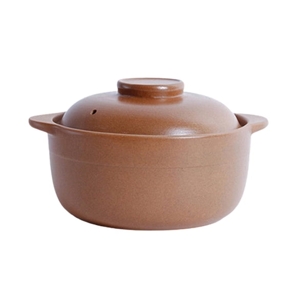 Lipstore Claypot Rice Pot Traditional Casserole Cooking on Stoves Top Clay Cooking Pot 1.1L