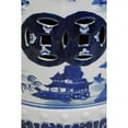 thumbnail image 3 of Oriental Furniture 1 8" Landscape Blue & White Porcelain Garden Stool, 3 of 3