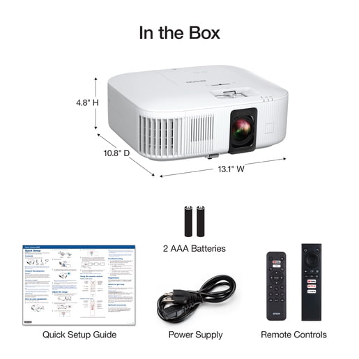 Restored Epson Home Cinema 2350 4K PRO-UHD 3LCD Smart Streaming Projector - (Refurbished)