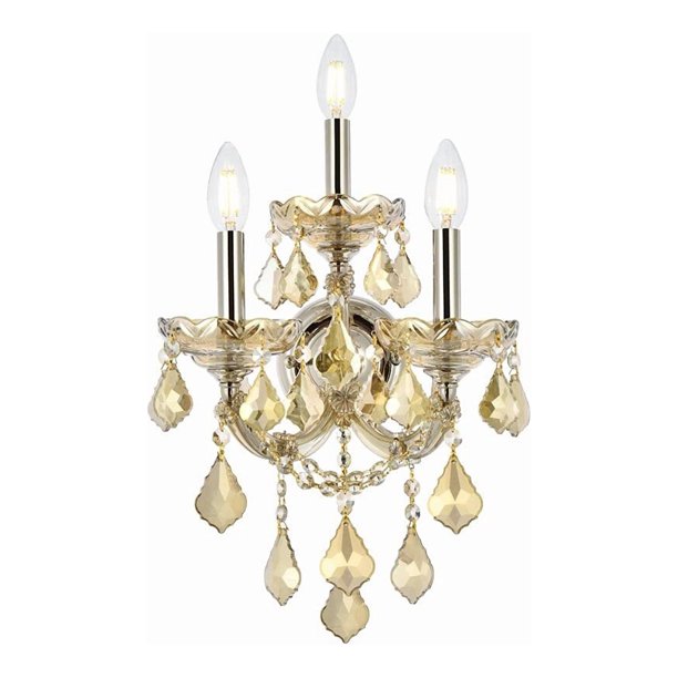 Aplique de Pared Maria Theresa de Elegant Lighting con 3 Luces 110V