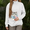 thumbnail image 6 of purcolt Cats Dogs Pouch Hoodie for Women, Pet Carrier Puppy Kitten Holder Sweatshirt Large Pocket Long Sleeve Turtleneck Pullover Shirt for Women, 6 of 7
