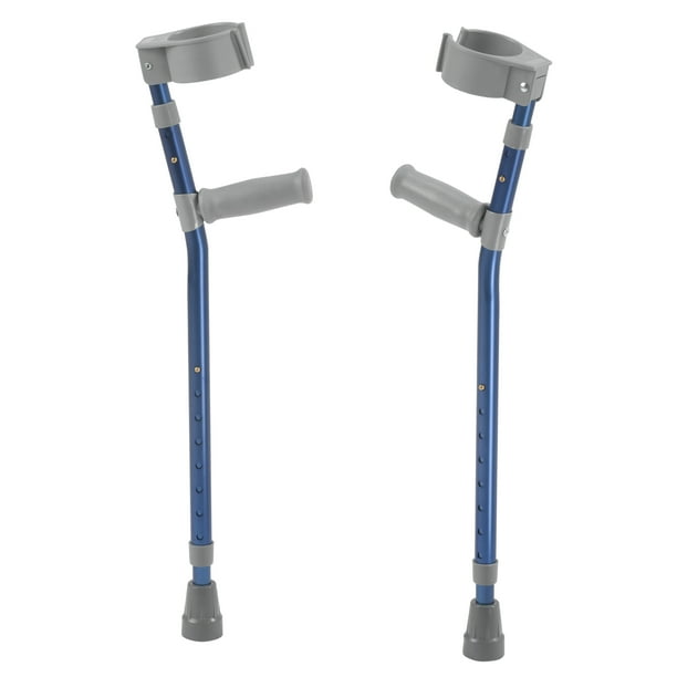 Inspired by Drive Pediatric Forearm Crutches, Medium, Knight Blue, Pair