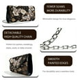 thumbnail image 5 of TSOVTHRID Butterfly Floral Leaf Print Clutch Purses for Women Ladies Evening Handbags Elegant Envelope Bag Gifts for Women with Detachable Chain Strap, Black, 5 of 7