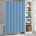 thumbnail image 3 of Sky Blue Fabric Shower Curtain Solid Color Washable Shower Curtains for Bathroom, Waterproof Bath Curtain with Hooks Home Decor 36x72in, 3 of 8