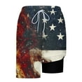 thumbnail image 6 of cllios 4th of July Men Shorts American Flag Print Swim Trunks with Compression Liner Quick Dry Lightweight Shorts Casual Summer Vacation Beach Shorts, 6 of 7