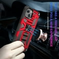 thumbnail image 6 of For Apple iPhone 13 Mini (5.4") Built in Magnetic Kickstand, Military Hybrid Bumper Heavy Duty Dual Layers Rugged Protective Phone Case Cover by Xpression [Red], 6 of 7