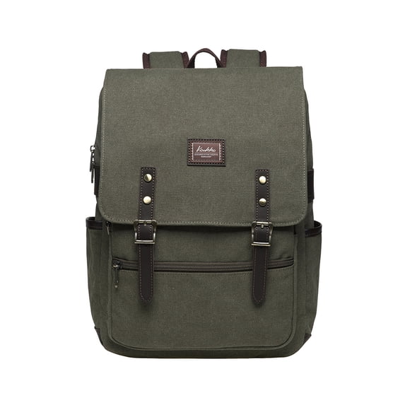 KAUKKO Casual Daypacks Multipurpose Backpacks, Outdoor Backpack, Travel Rucksack, Laptop Backpack Fits 15" (16-ARMYGREEN)
