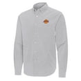 thumbnail image 2 of Men's Antigua Gray Los Angeles Lakers Porter Woven Long Sleeve Button-Down Shirt, 2 of 3