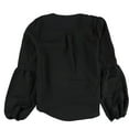 thumbnail image 2 of bar III Womens Blouson Sleeve Knit Blouse, Black, Large, 2 of 2