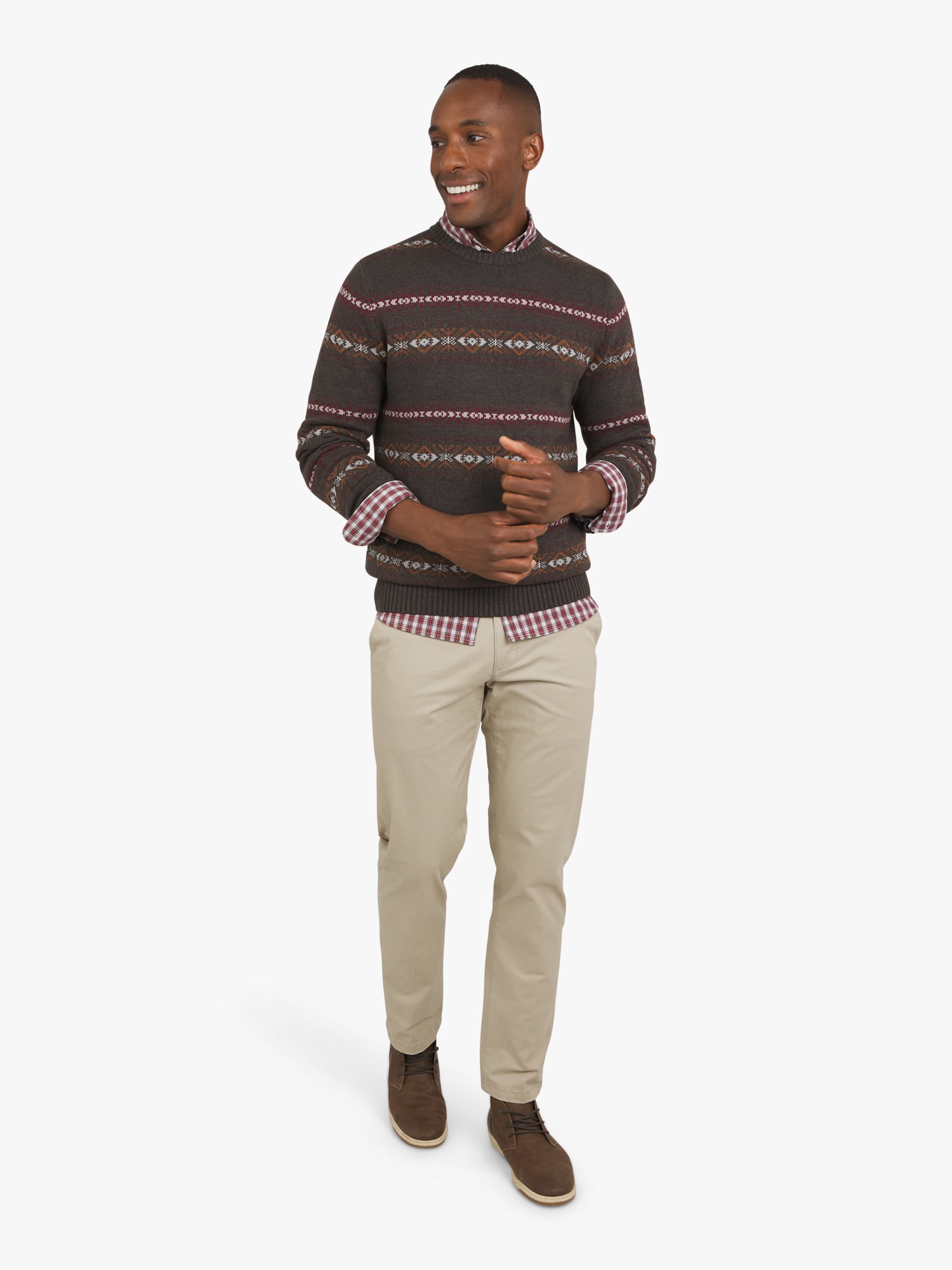 Chaps Men's & Big Men's Long Sleeve Crewneck Sweater, Sizes S-3XL