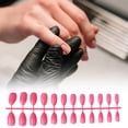thumbnail image 5 of Minnieouse 24 piezas de uñas postizas para mujer, bricolaje, herramientas de decoración de manicura falsa, accesorio de decoración de moda, puntas de Juegos de manicura Rosado rojo Minnieouse CE011429-10, 5 of 5