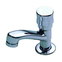 Symmons Metering Single Hole Mount, 1 Hole Low Arc Bathroom Faucet, Chrome S-71
