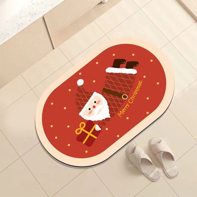 Ganfancp Alfombra de Baño Navideña para El Baño Manta de Baño Navideña Antideslizante Manta para Bañera Manta de Baño para Ducha Lavable Liquidación Alfombrillas X 1