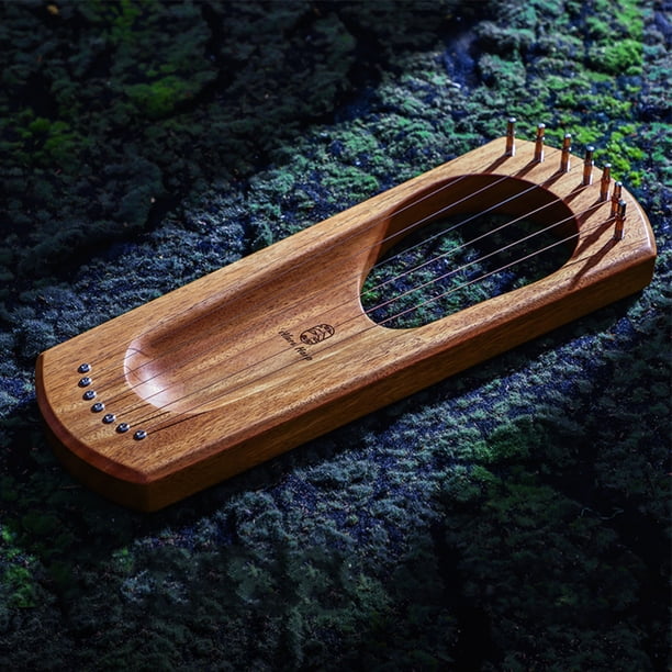 Arpa de Lira portátil de madera de 7 cuerdas instrumentos de cuerda