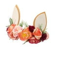 thumbnail image 4 of Diadema decorativa Macarena con orejas de Conejo y flores artificiales, 4 of 8