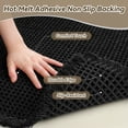 thumbnail image 5 of SIXHOME Bathroom Rugs Waffle Bath Rug Super Soft Absorbent Non Slip Bath Mat Beside Tub Rubber Backed Machine Washable Bathroom Rugs with Tassels Boho Bathroom Decor 20" x 32" Black, 5 of 7