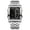 Silver - Black, variant on Fashionable men's creative steel - band electronic watch with dual - movement, multi - function, waterproof, designed for male students
