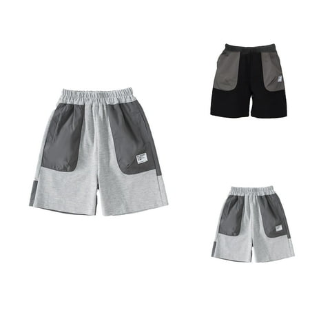 Solid Color 2025 Spring Summer New Boys Trendy Cargo Shorts Lightweight Breathable Workwear Casual 5 Inch Shorts With Pockets Stylish Thin Fabric Loose Fit Outdoor Play Clothes Boys Pants