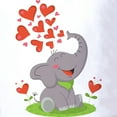 thumbnail image 3 of CafePress - Elephant With Hearts Golf Shirt - Golf Shirt, Pique Knit Golf Polo, 3 of 4