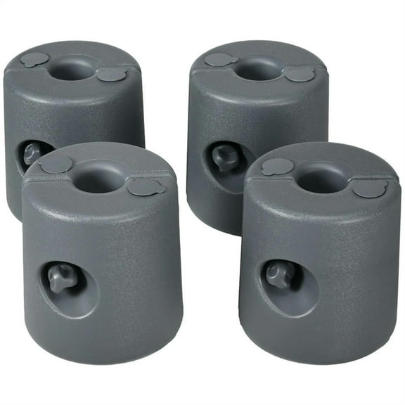 Demi Bonn HDPE Tent Weights Set of 4 for Canopy Weights, Fill with Water or Sand, 104 lbs (Without Sand), Outdoor Sunshade Fixed Windproof, Gray