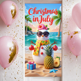 thumbnail image 6 of Tropical Pineapple Christmas Banner Summer Holiday Decorative Beach Scene for Party Celebration Beach Vacation, 6 of 8