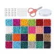 thumbnail image 3 of Kit de cuentas espaciadoras de arcilla redondas, cuentas sueltas de colores variados para hacer pulseras y collares. 4mm 6000 piezas, 3 of 9