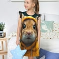thumbnail image 4 of Vsdgher Chandail Moderne Jaune Cochon d'Inde pour Filles Chemises de Nuit Manches Courtes Robe de Nuit Pyjama Fête-TG, 4 of 6