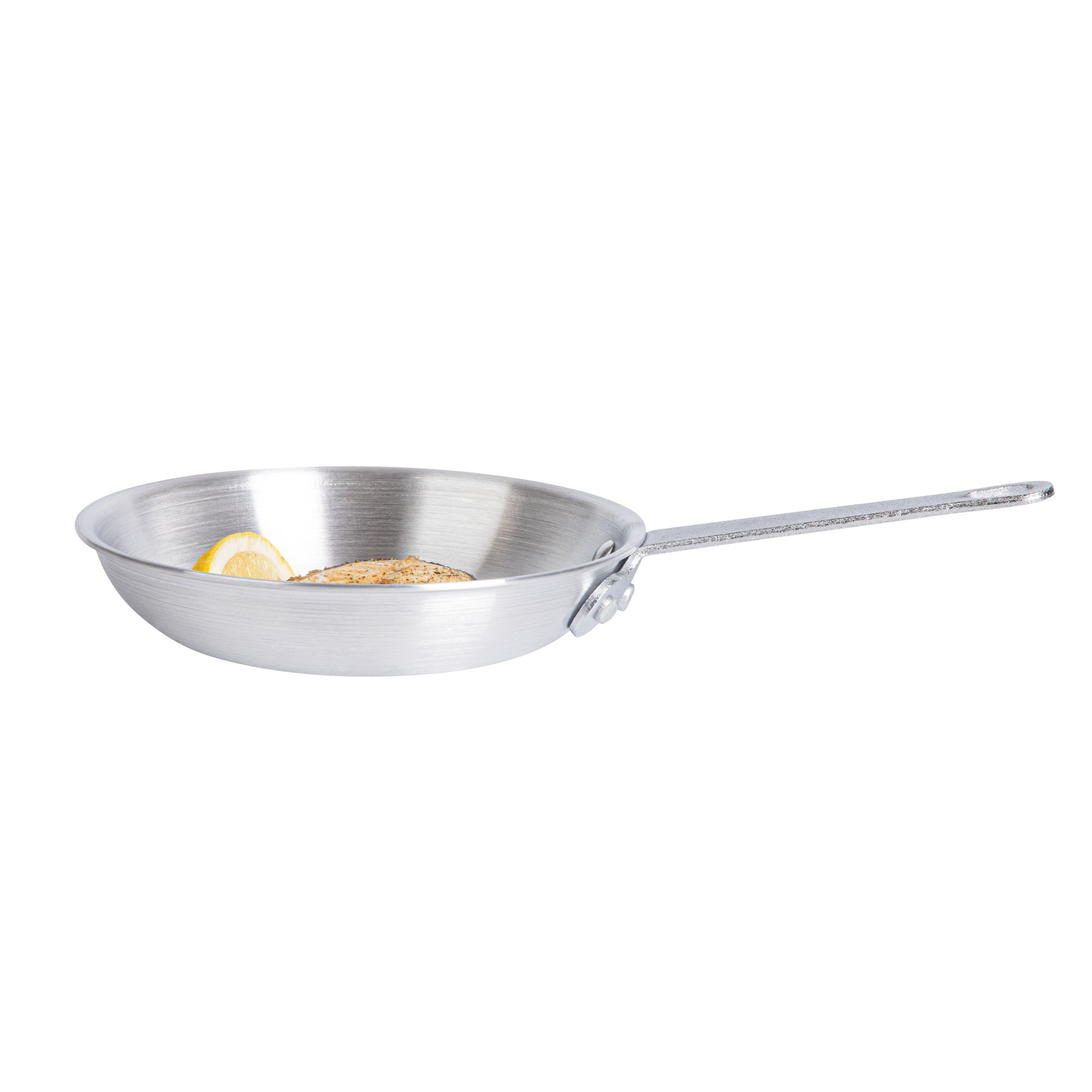 Restaurantware-Met Lux 7 Inch Fry Pans, Set Of 6 Durable Frying Pans - Satin Finish, Triple-Riveted, Silver Aluminum Cooking Skillets, For Searing, Sautéing, And Browning Food