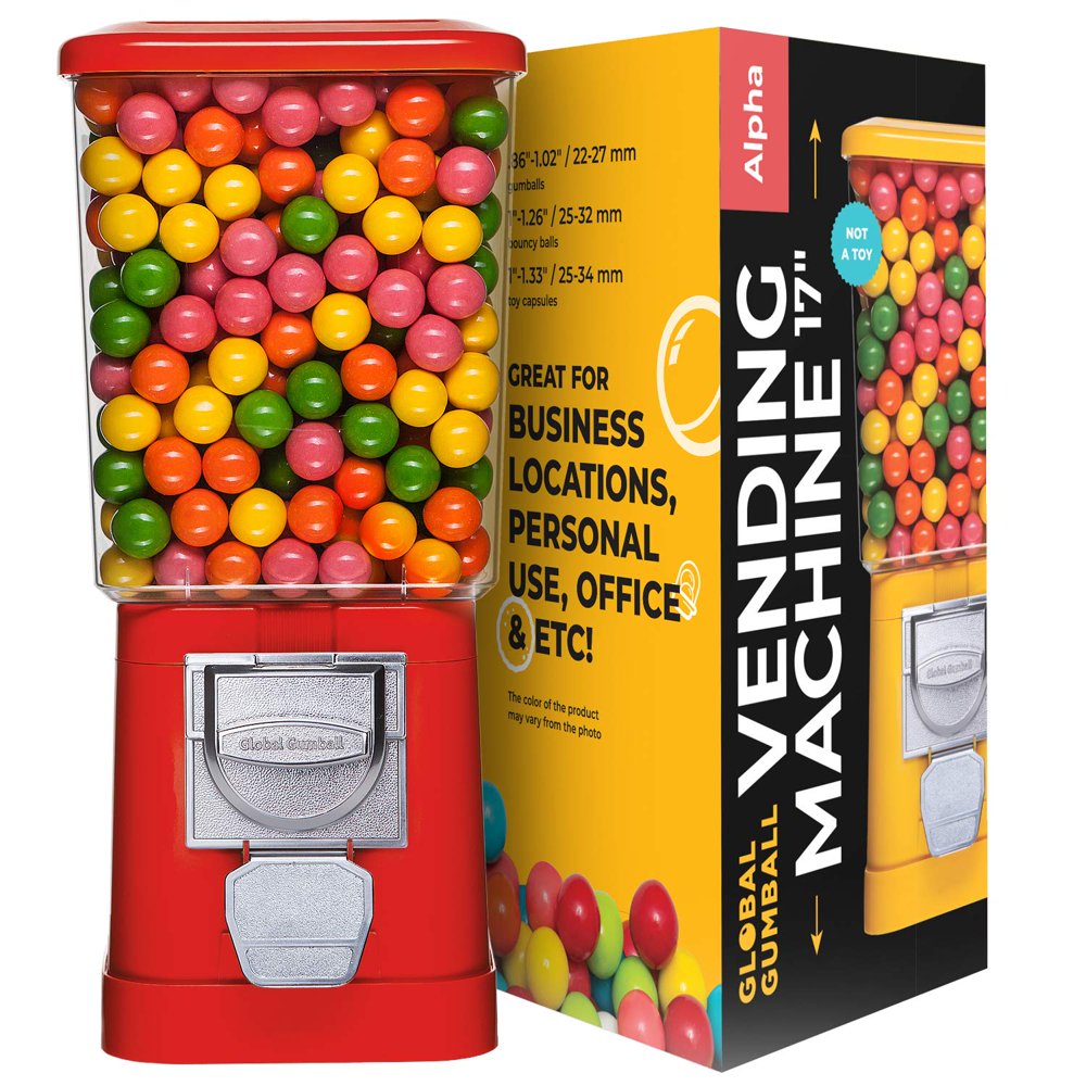 Gumball Machine Red Home Vending Machine Candy Dispenser Bubble
