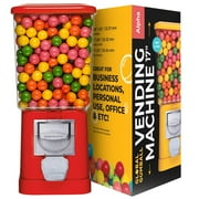 Gumball Machine - Red Home Vending Machine - Candy Dispenser - Bubble Gum Machine for Kids - Gum Ball Machine Without Stand