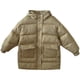 thumbnail image 5 of Parkas de manga larga para niños, de invierno, de color sólido, gruesas, rellenas de plumón, resistentes al viento y cálidas, con capucha y cuello grande, parte superior de poliéster., 5 of 6