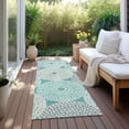 thumbnail image 6 of Addison Rugs Chantille Indoor/Outdoor Transitional Circles Teal Washable Runner Rug, 2'3" x 7'6", 6 of 6