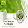 thumbnail image 3 of Ladies 925 Sterling Silver Heart Knot Necklace Valentine's Day Anniversary Birthday Christmas Gift for Wife Girlfriend Mom, 3 of 6