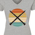thumbnail image 4 of Inktastic Clarinet Music Gift Retro Marching Band Women's V-Neck T-Shirt, 4 of 5